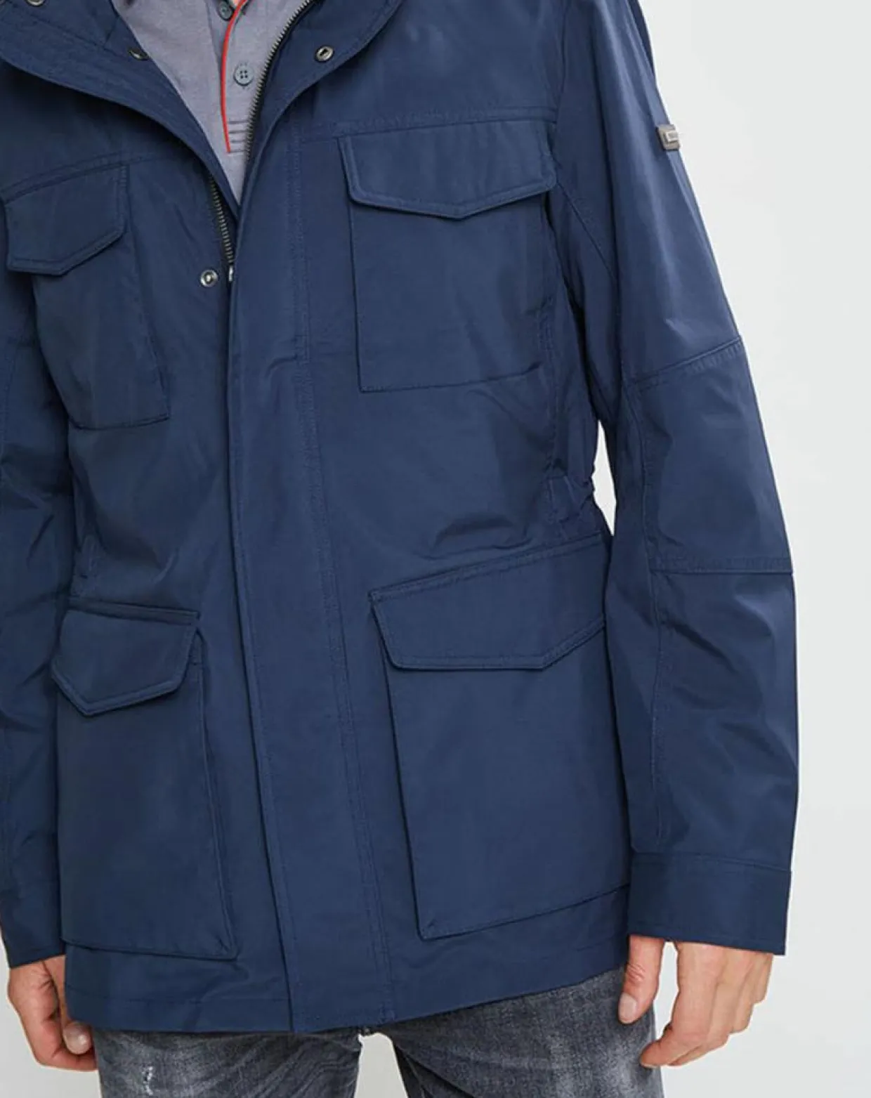 Homme Hackett London Manteaux^Parka en Nylon bleue
