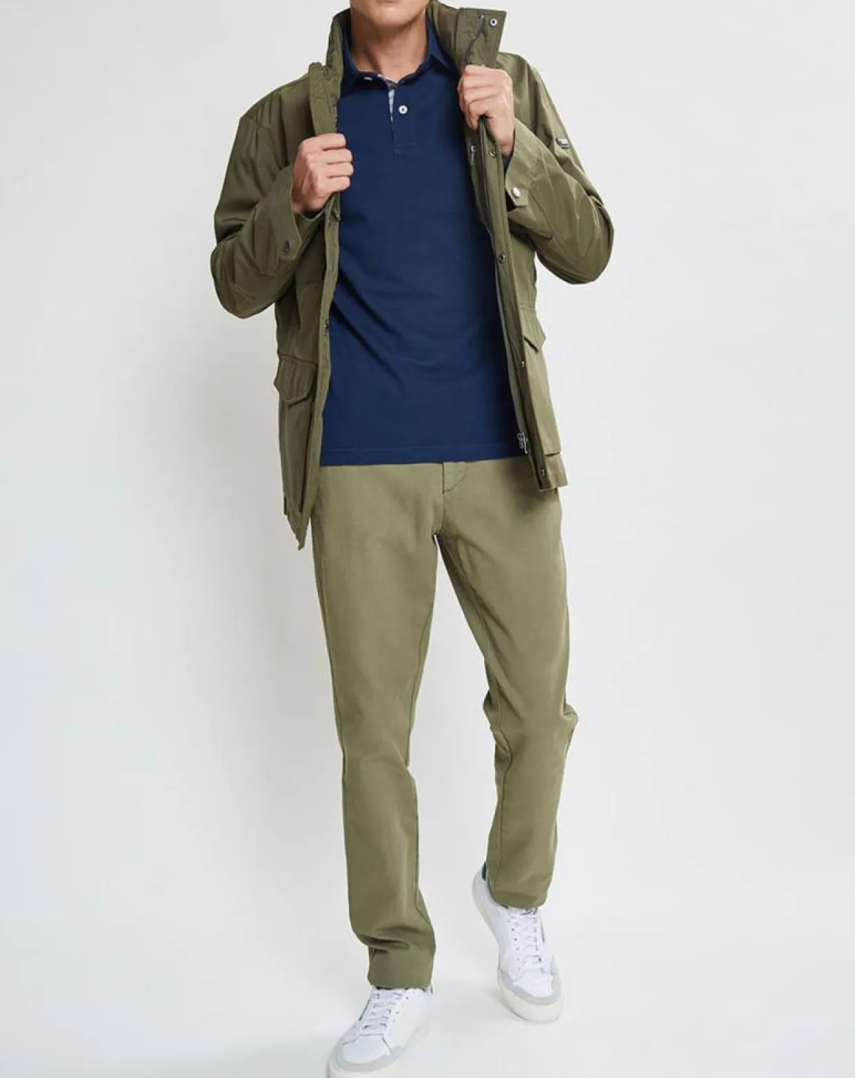 Homme Hackett London Manteaux^Parka en Nylon kaki