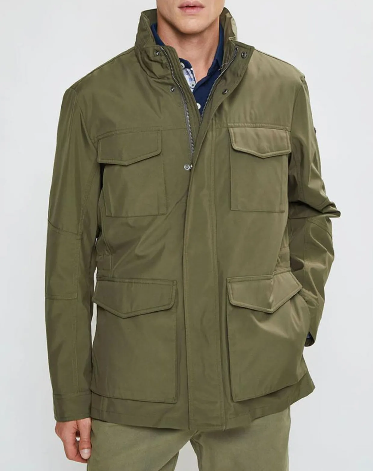 Homme Hackett London Manteaux^Parka en Nylon kaki