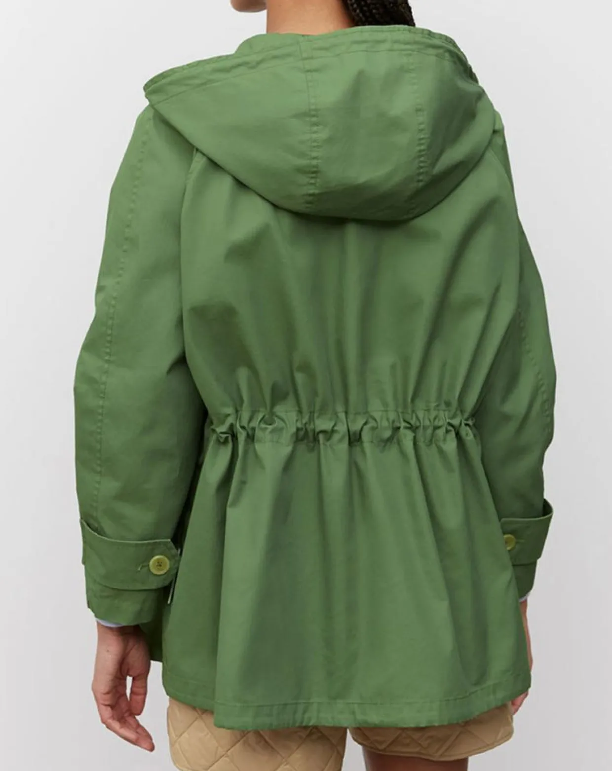 Parka Gr Poches Coton Bio Zip kaki-Marc O'Polo