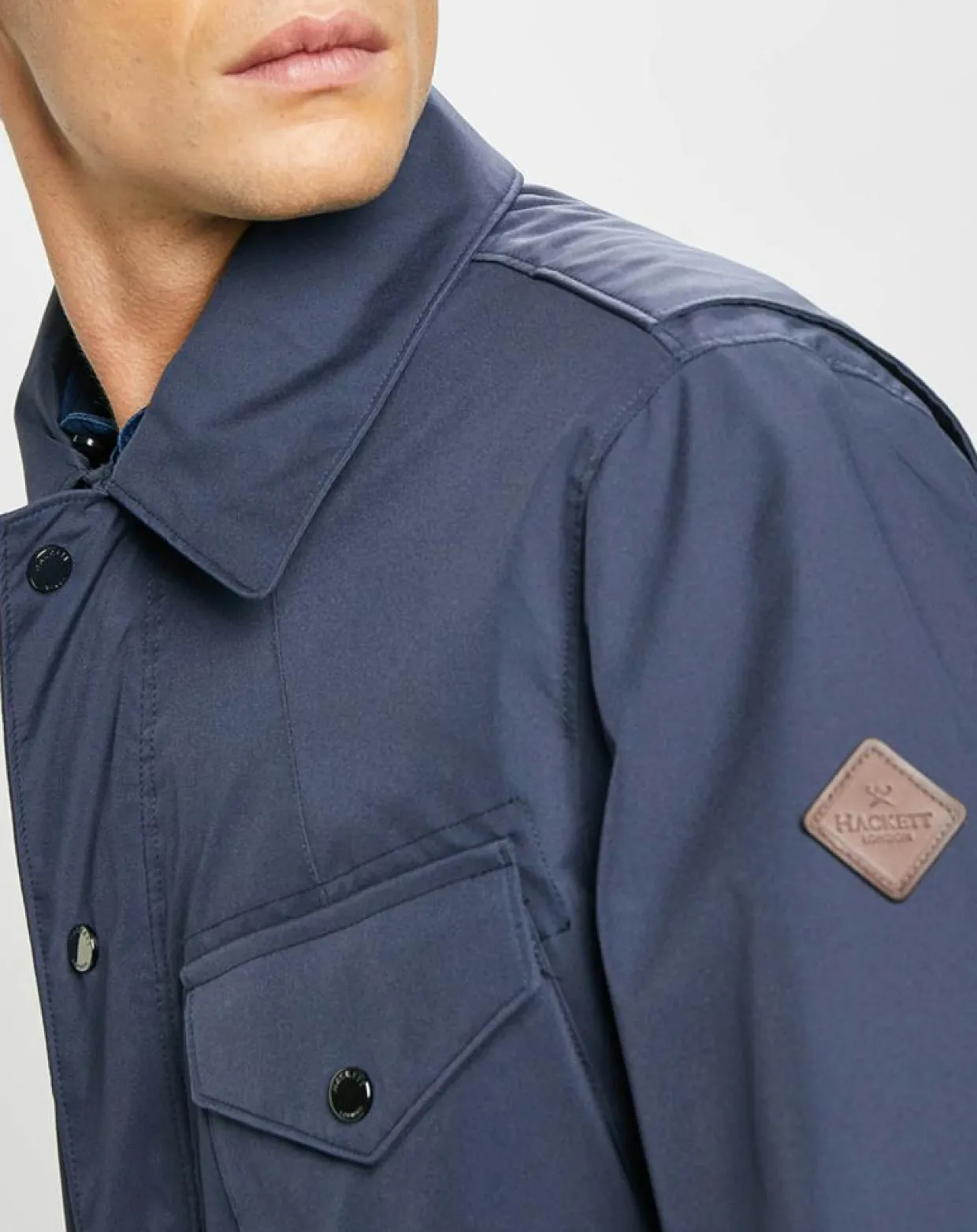 Parka imperméable légère bleu marine-Hackett London Online