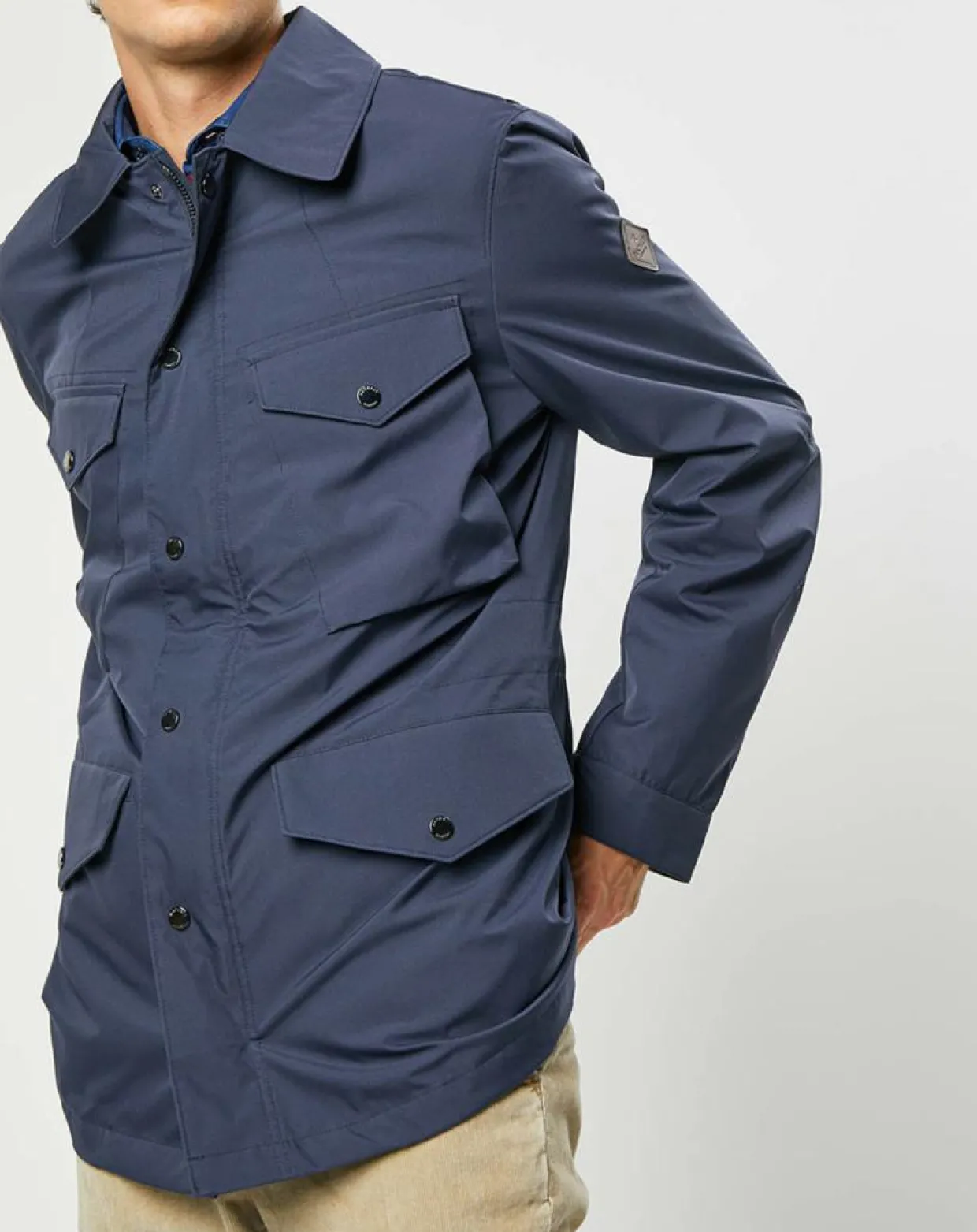 Parka imperméable légère bleu marine-Hackett London Online