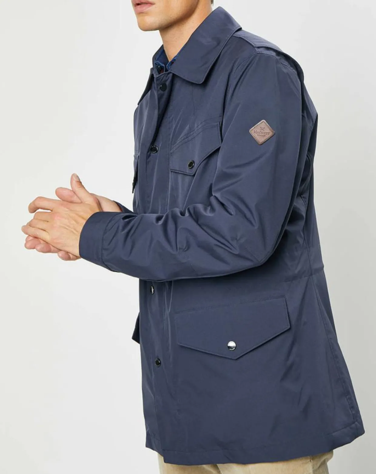Parka imperméable légère bleu marine-Hackett London Online