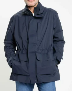 Parka imperméable Technique Vélo bleu marine-Hackett London Sale
