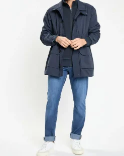 Parka imperméable Technique Vélo bleu marine-Hackett London Sale