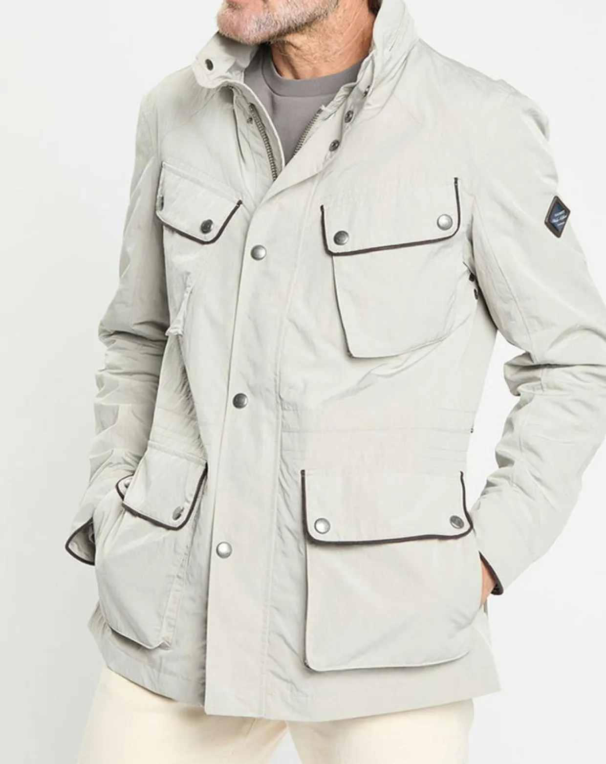 Parka imperméable vélo écrue-Hackett London Clearance