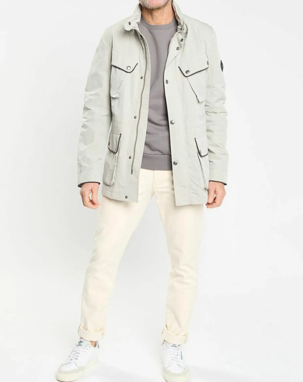 Parka imperméable vélo écrue-Hackett London Clearance