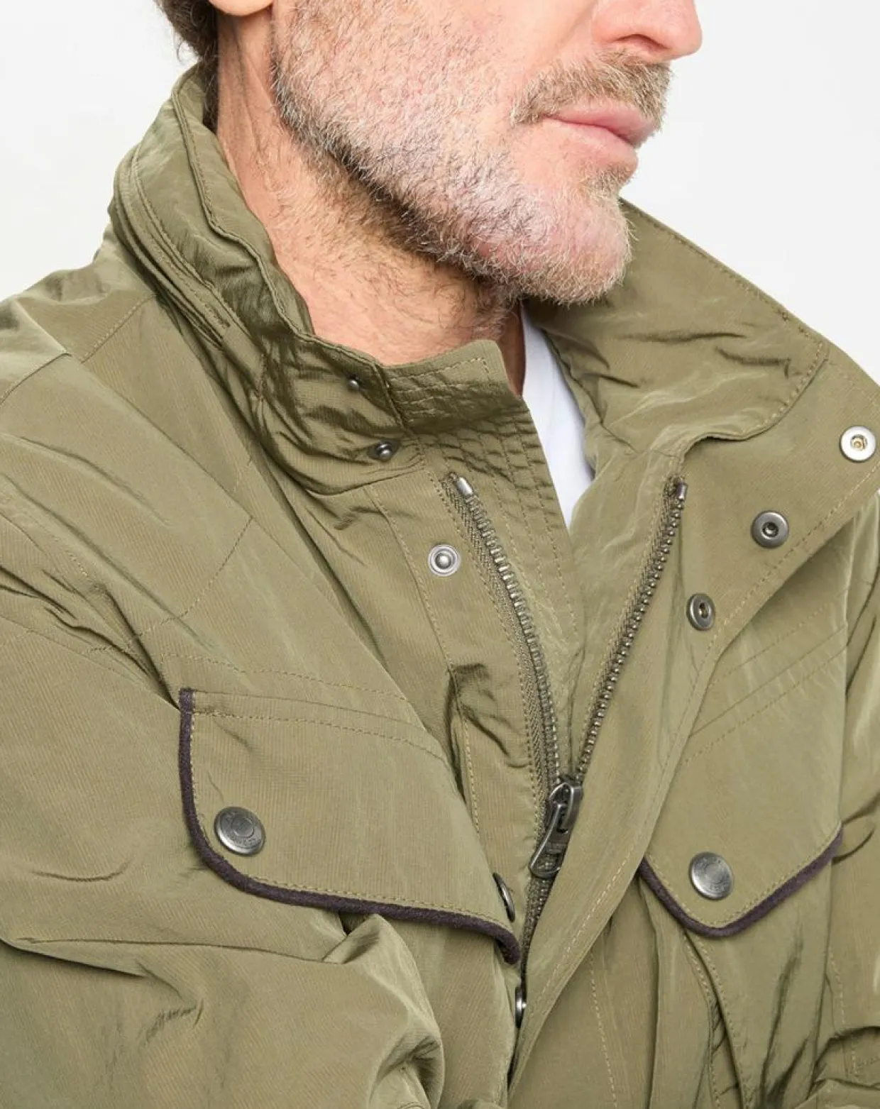 Parka imperméable vélo kaki-Hackett London New
