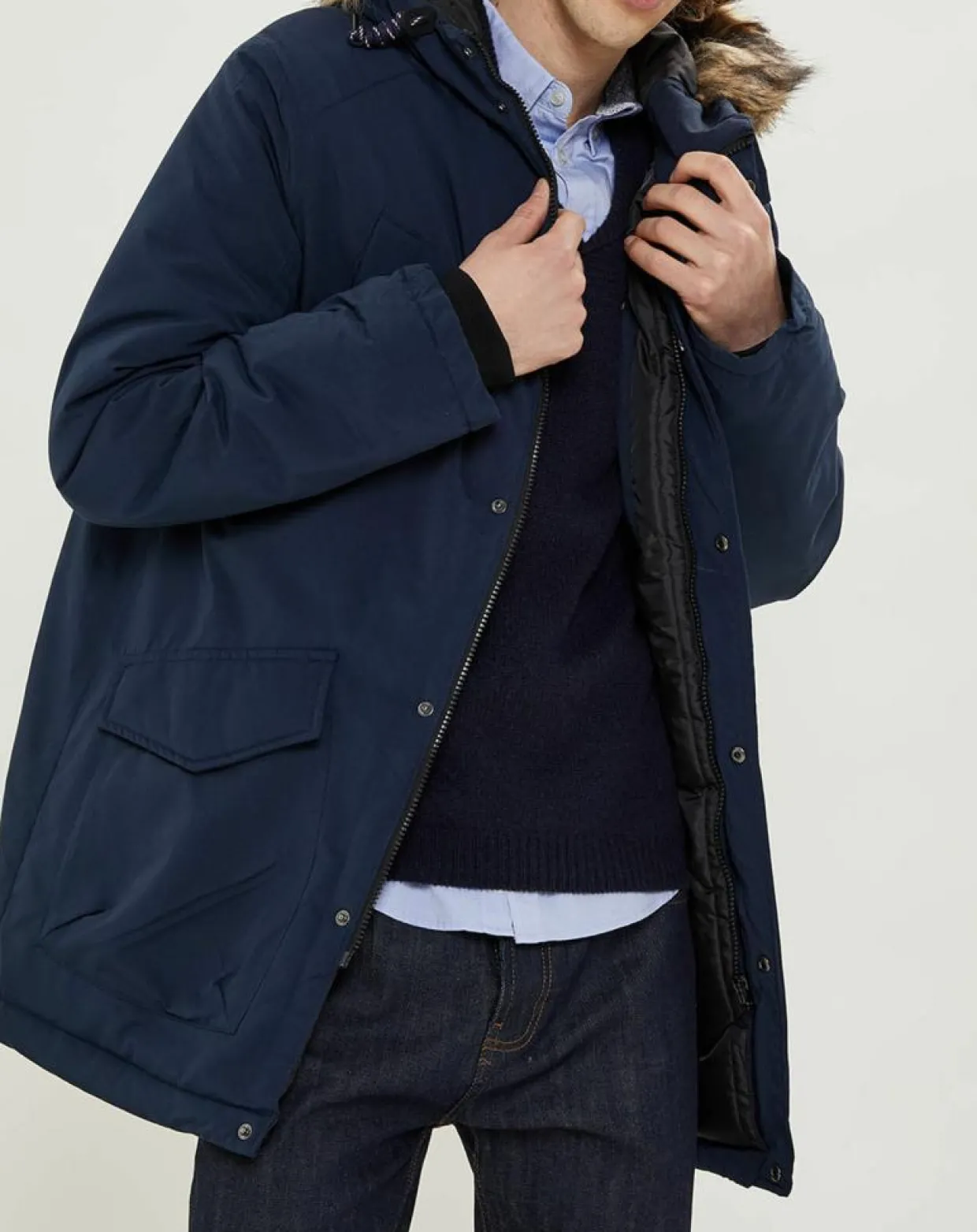 Homme Jack & Jones Manteaux^Parka Jwhgreat bleu marine