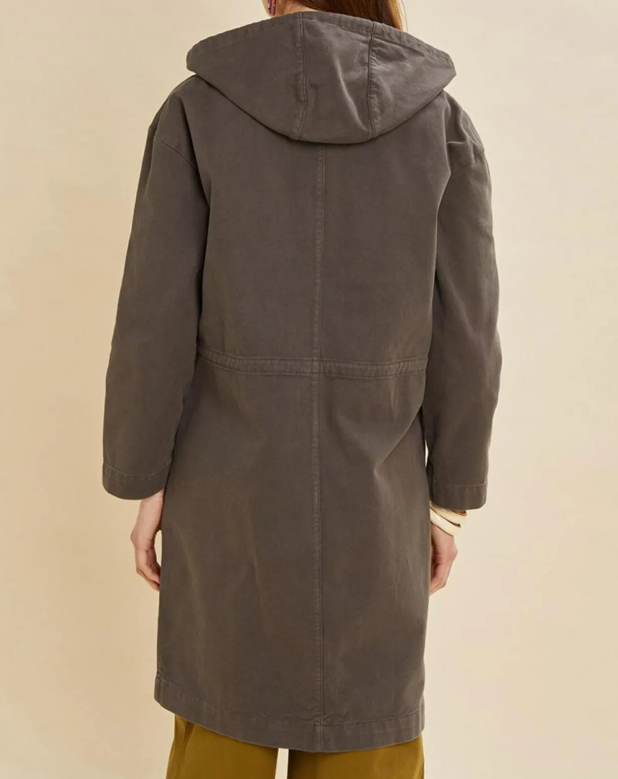 Femme Chloé Stora Manteaux^Parka légère en Toile de coton Vavin gris charbon