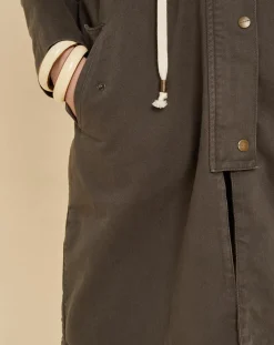 Femme Chloé Stora Manteaux^Parka légère en Toile de coton Vavin gris charbon