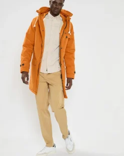 Homme Scotch & Soda Manteaux^Parka matelassée à capuche Sherpa orange