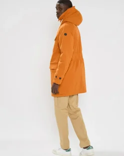Homme Scotch & Soda Manteaux^Parka matelassée à capuche Sherpa orange