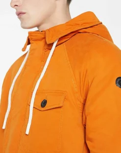 Homme Scotch & Soda Manteaux^Parka matelassée à capuche Sherpa orange