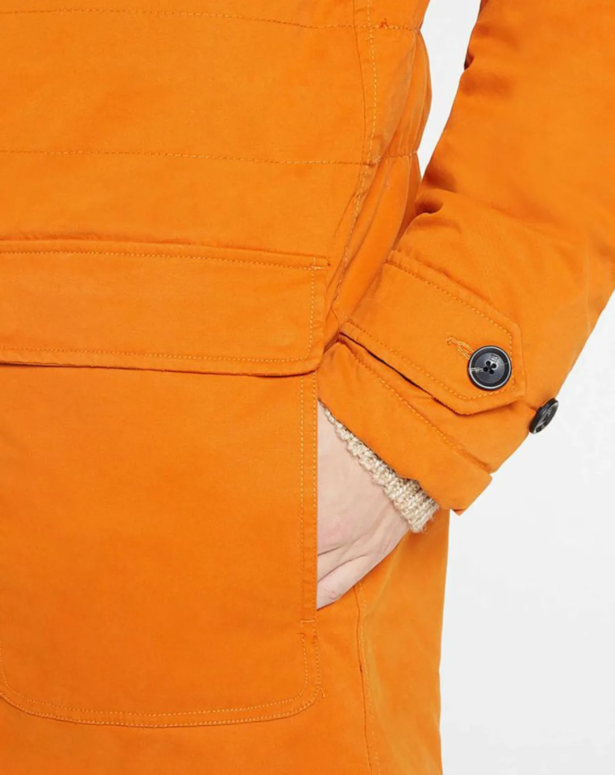 Homme Scotch & Soda Manteaux^Parka matelassée à capuche Sherpa orange