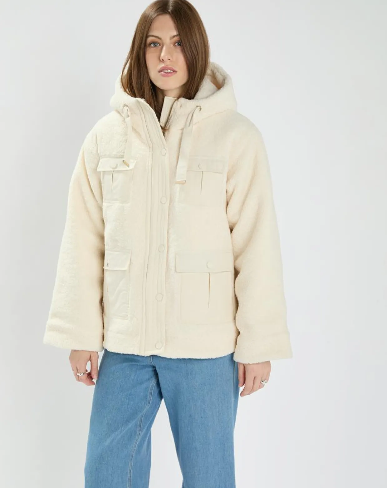 Femme Zapa Manteaux^Parka Poggy écrue