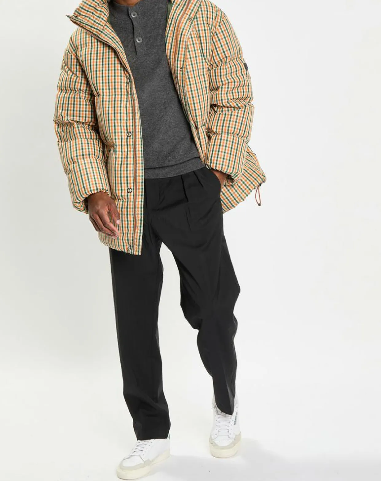 Homme Marc O'Polo Manteaux^Parka Puffer oversize à carreaux multicolore