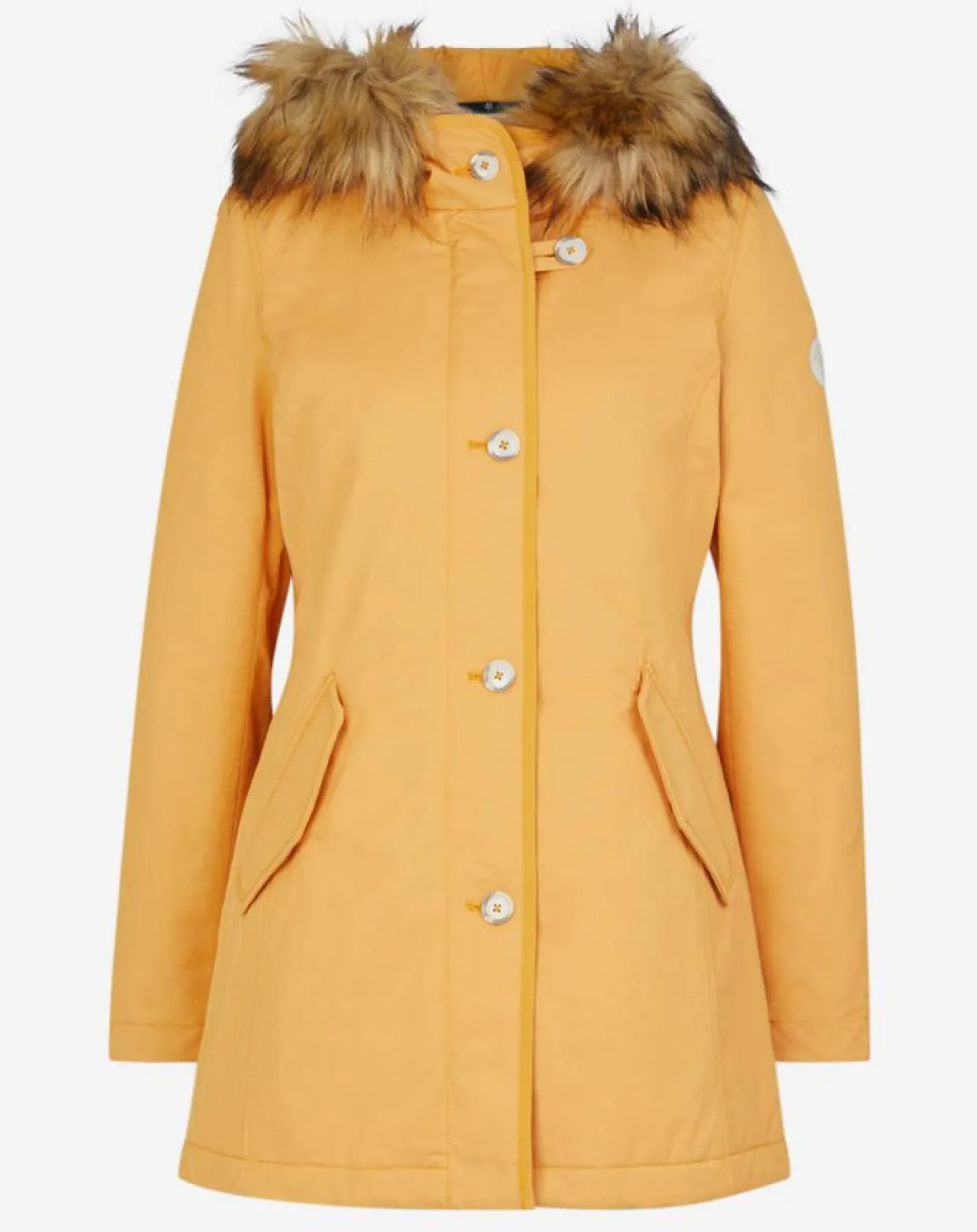 Parka Thermor à capuche fausse fourrure jaune-Marc O'Polo Clearance