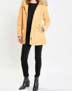 Parka Thermor à capuche fausse fourrure jaune-Marc O'Polo Clearance