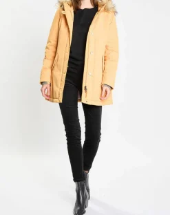Parka Thermor à capuche fausse fourrure jaune-Marc O'Polo Clearance