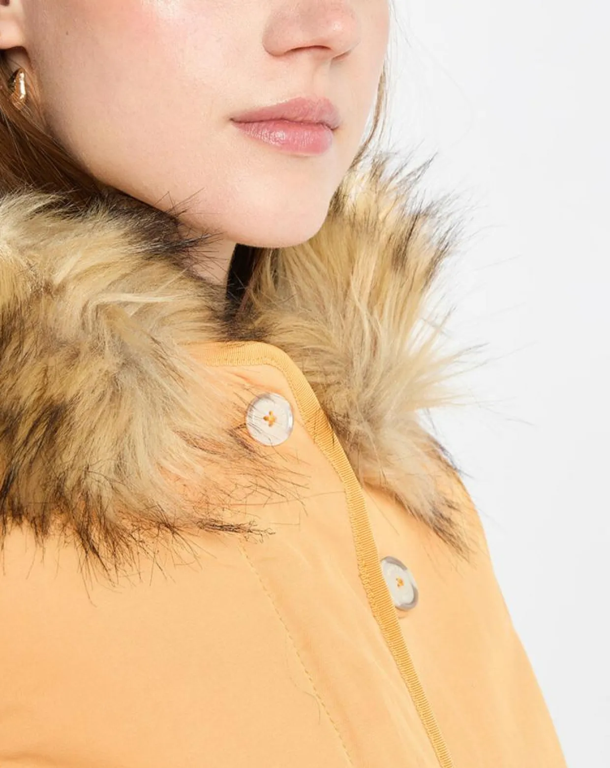 Parka Thermor à capuche fausse fourrure jaune-Marc O'Polo Clearance