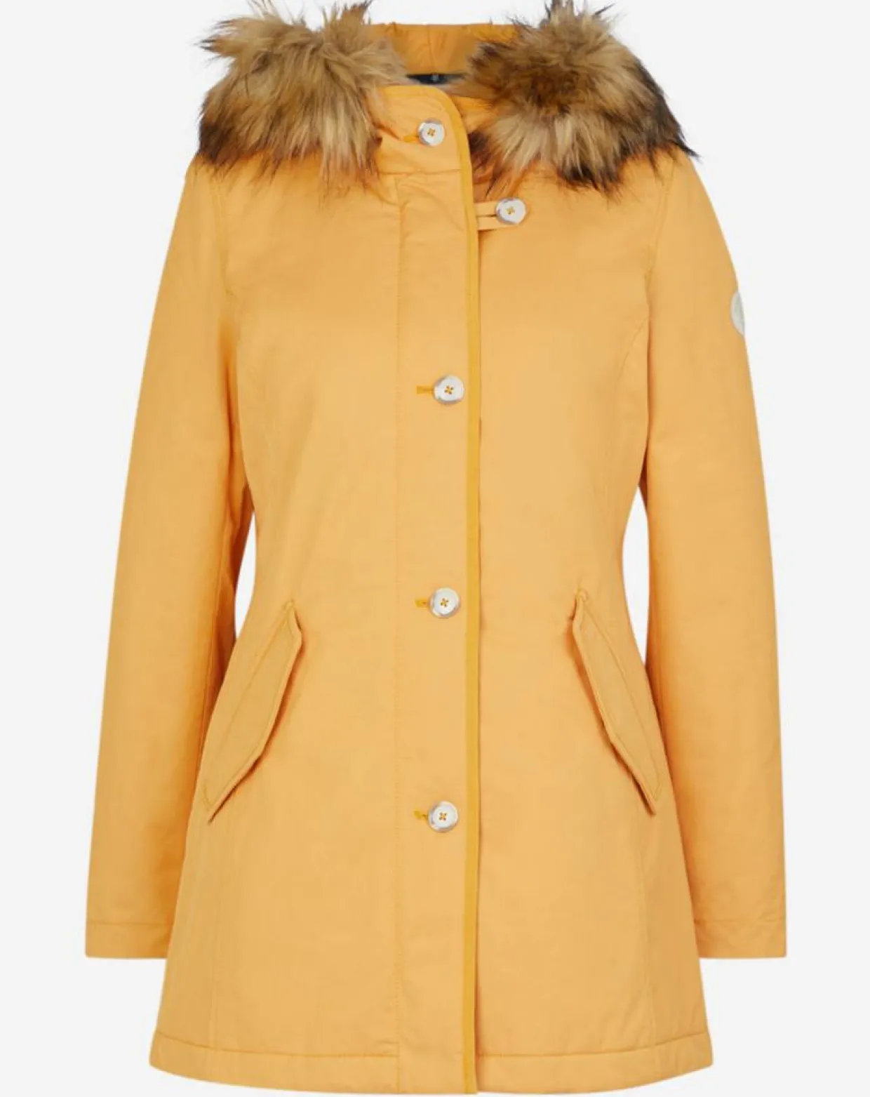 Parka Thermor à capuche fausse fourrure jaune-Marc O'Polo Clearance