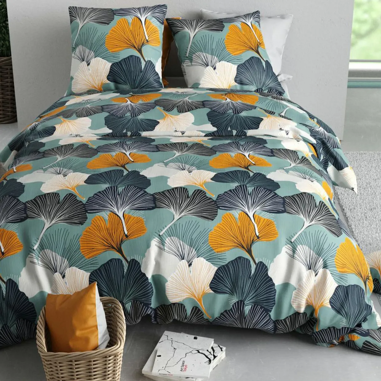 Parure de Couette 3pcs Gink 100% Coton 57fils gink-Atelier du Coton Outlet