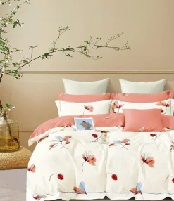 Parure housse de couette en Coton rose-Home Collection Hot