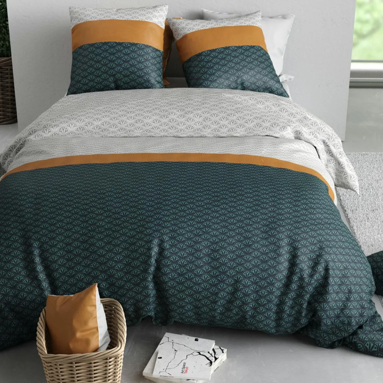 Parure Housse de Couette 3pcs 100% Coton 57fils orus-Atelier du Coton Discount