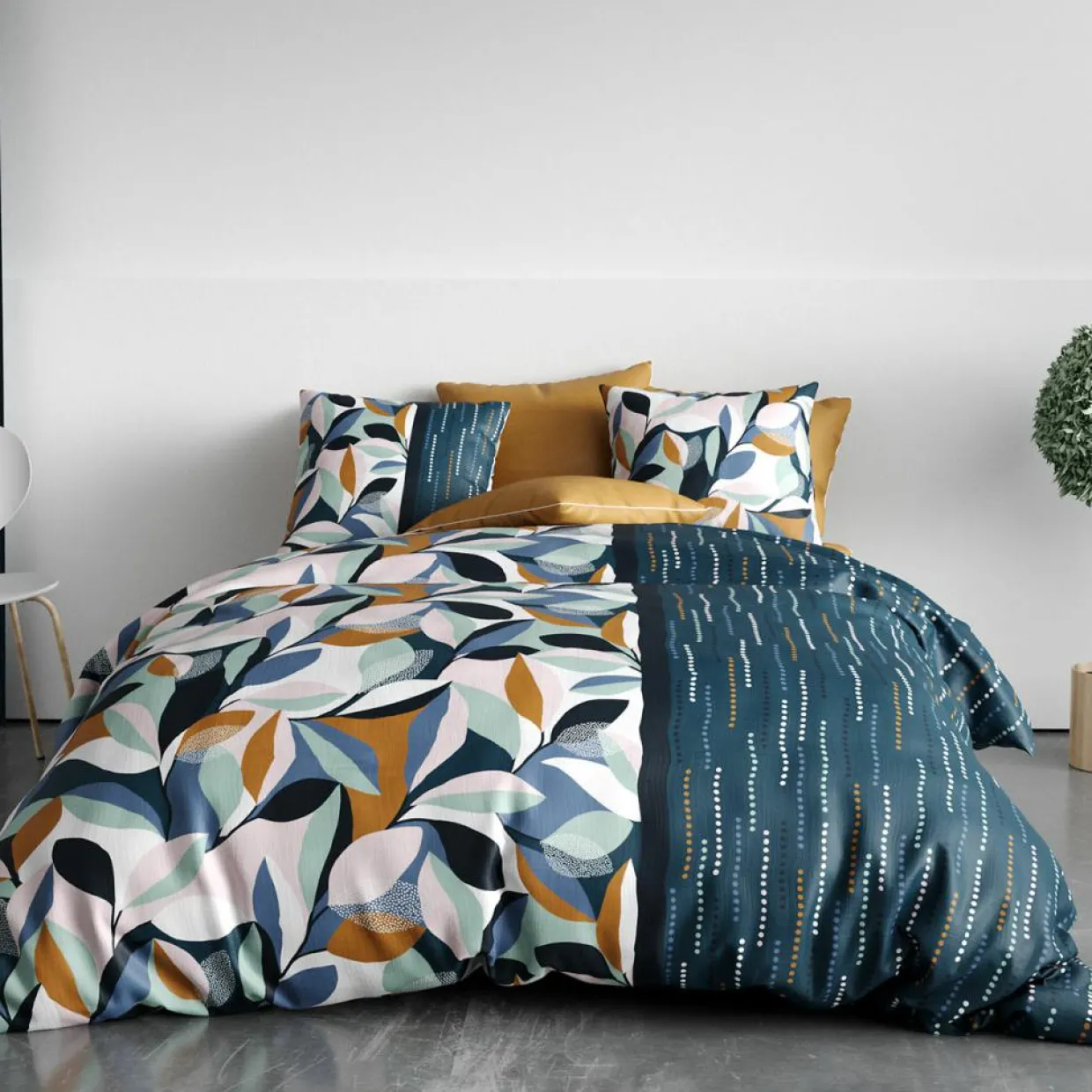 Parure housse de couette Floris multicolore-Atelier du Coton Online