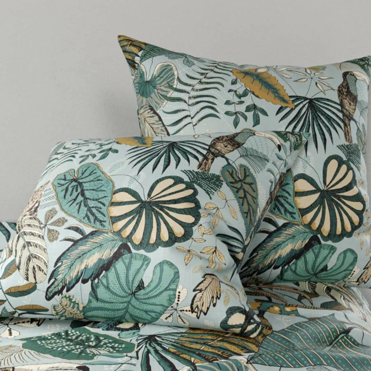 Parure housse de couette Cancun bleue-My Home Collection Hot