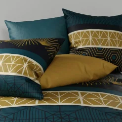 Parure housse de couette Qobe marron-Atelier du Coton Discount