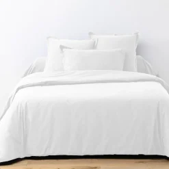 Blanc Passion Linge De Lit, Ensembles^Parure housse de couette unie blanche