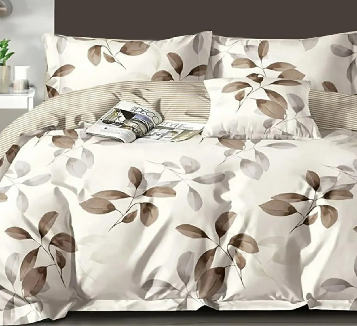 Home Collection Linge De Lit, Ensembles^Parure housse de couette en Coton blanche
