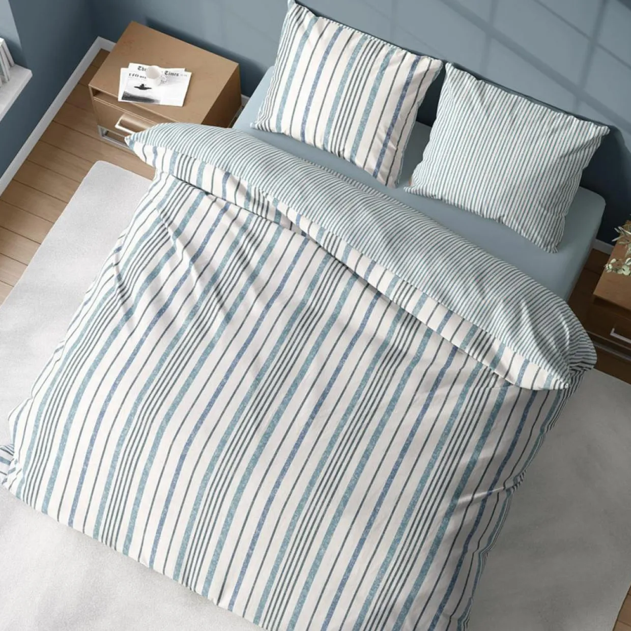 Home Collection Linge De Lit, Ensembles^Parure housse de couette Calanque blanche