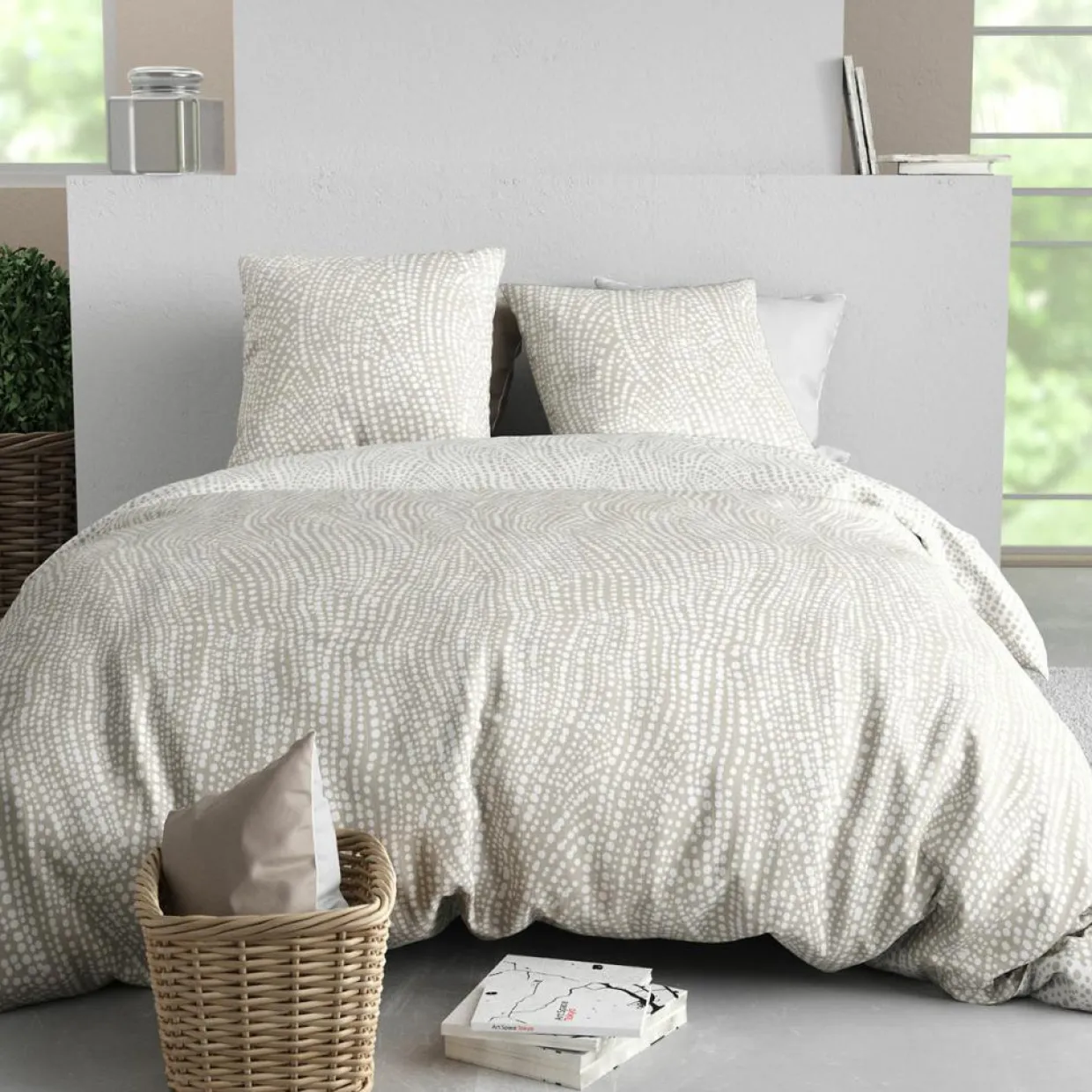 Parure Housse de Couette beige-Home Collection Hot