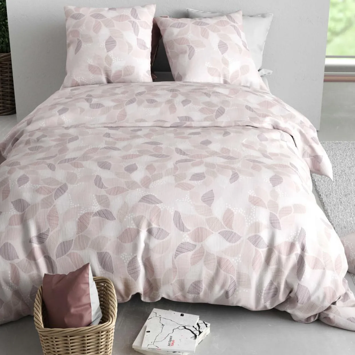 Parure Housse de Couette 3pcs 100% Coton 57fils alix-Atelier du Coton Sale