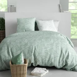 Parure Housse de Couette verte-Atelier du Coton Online