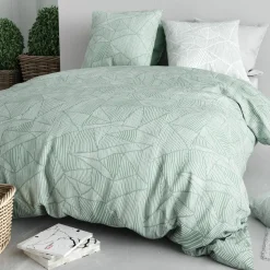 Parure Housse de Couette verte-Atelier du Coton Online
