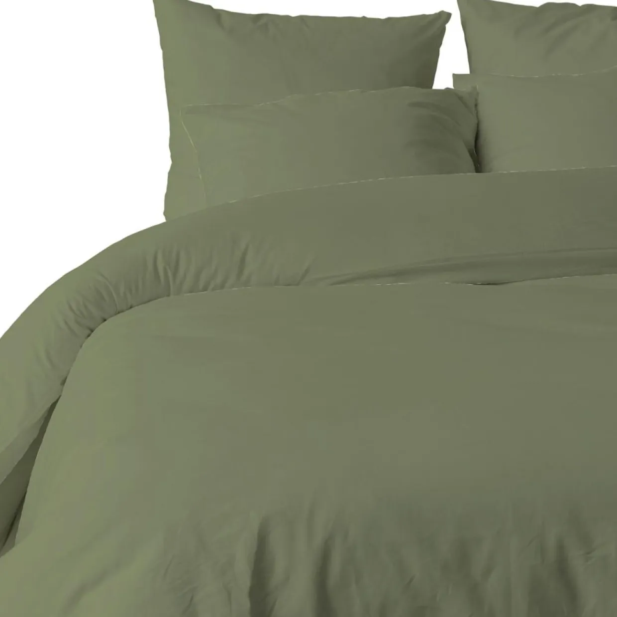 Blanc Passion Linge De Lit, Ensembles^Parure housse de couette unie vert verveine