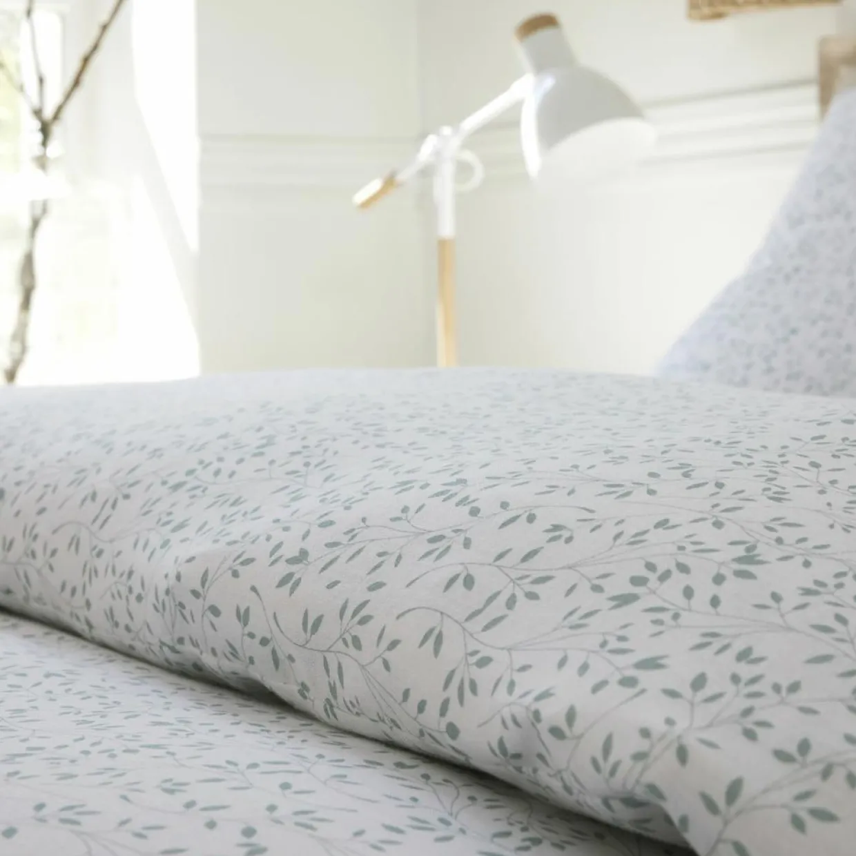 Baton Rouge Linge De Lit, Ensembles^Parure Housse de Couette 100% Gaze de Coton Imprimé Murmure blanche