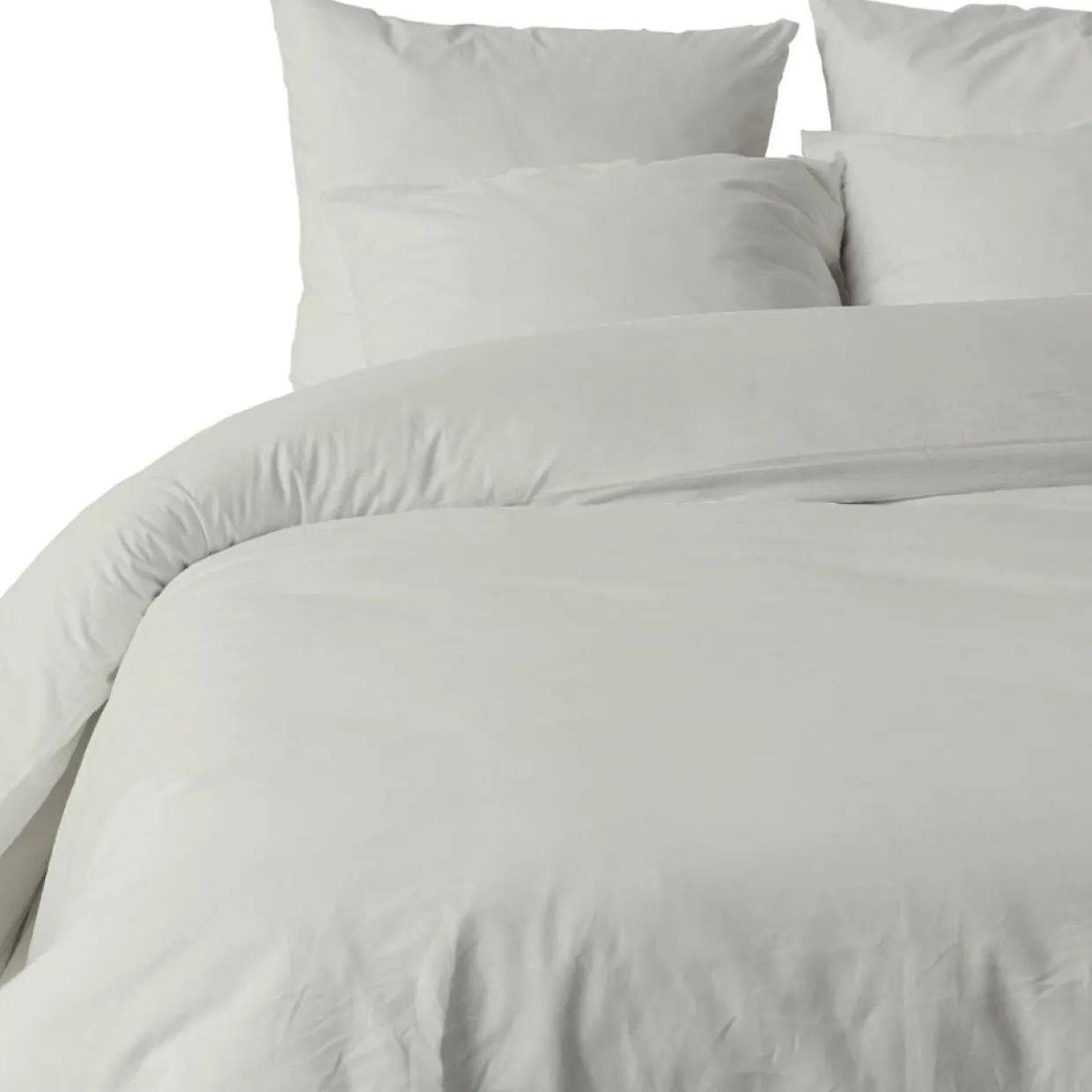 Parure housse de couette unie ivoire-Blanc Passion New