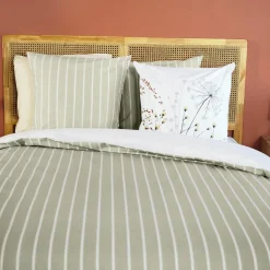 Parure housse de couette Soliflore blanche-Home Collection Discount