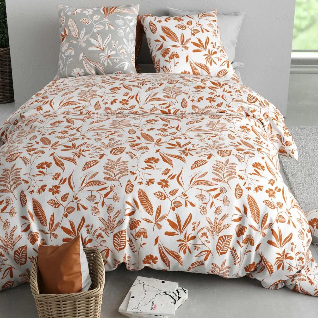 Parure Housse de Couette 3pcs 100% Coton 57fils kaylie-Atelier du Coton Online
