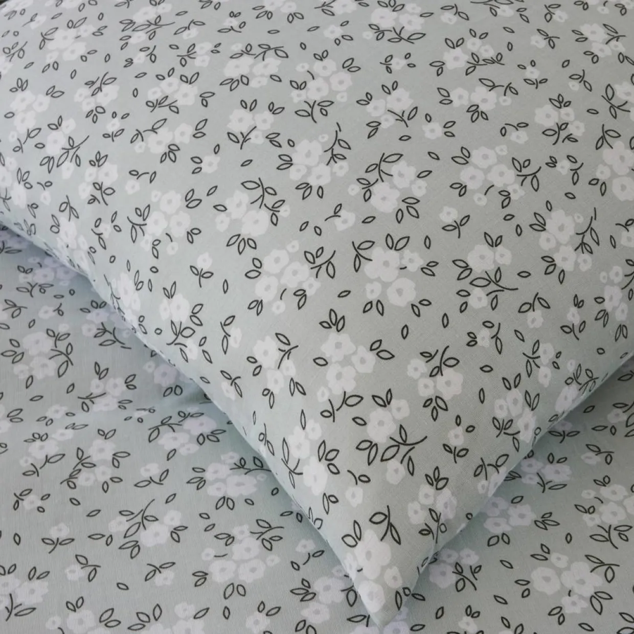 Baton Rouge Linge De Lit, Ensembles^Parure Housse de Couette 100% Gaze de Coton Imprimé Edana grise