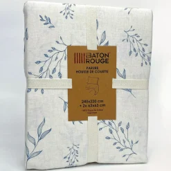 Baton Rouge Linge De Lit, Ensembles^Parure Housse de Couette 100% Gaze de Coton Imprimé Liveo blanche
