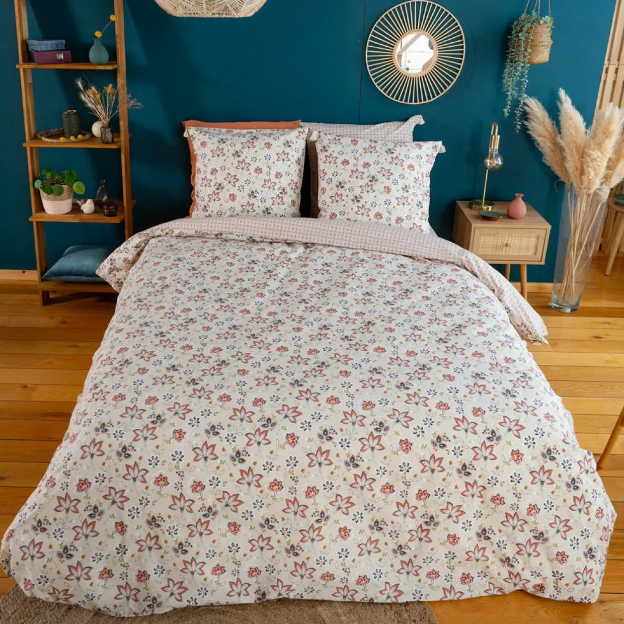 Home Collection Linge De Lit, Ensembles^Parure housse de couette Denia blanche - 240x220 cm