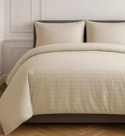 Home Collection Linge De Lit, Ensembles^Parure housse de couette 100% Satin de Coton taupe