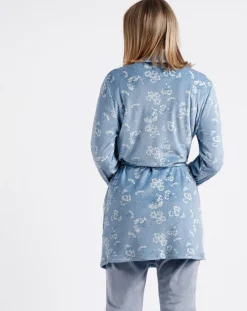 Peignoir Garden bleu/blanc-Admas Sale