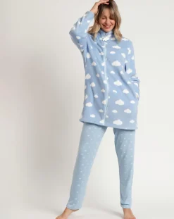Femme Admas Lingerie, Nuit^Peignoir It's Time to Sleep bleu